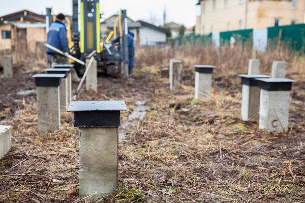 Concrete Piling Installation in Benton