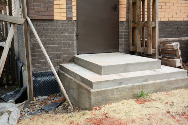 Cement Steps Construction in Benton